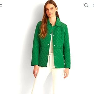 NWOT Ralph Lauren Green Icon Jacket Size SX quilted diamond pockets